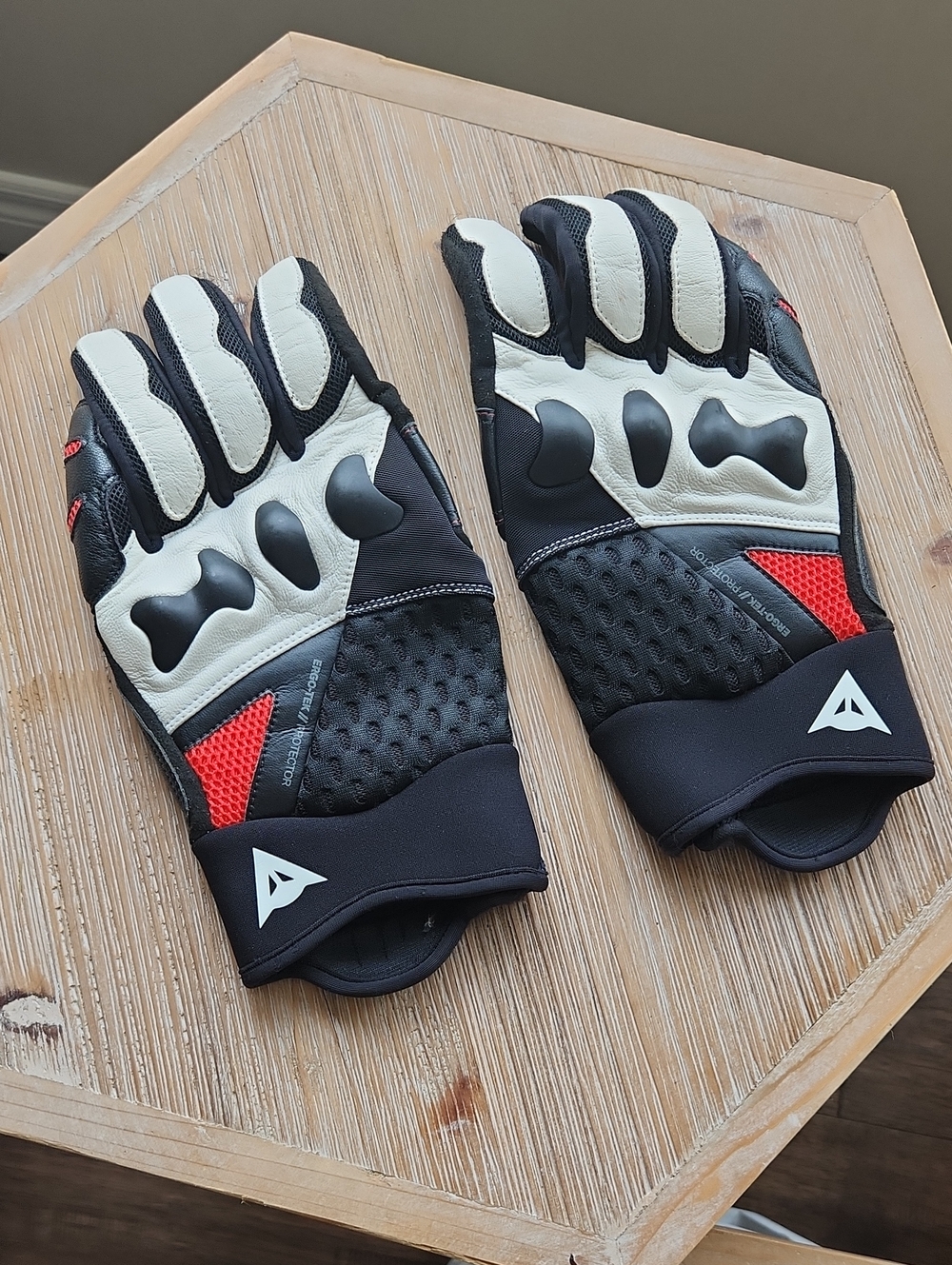 Dainese Black, White & Red Protective Gloves